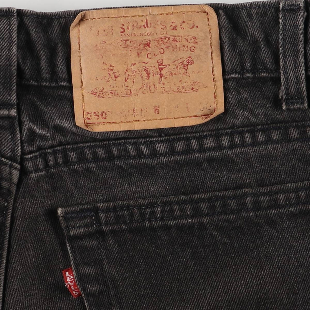 Levi's Authentic Jeans Black Denim Tapered Denim Pants with Zipper Fly unclear black type Vintage Second Hand