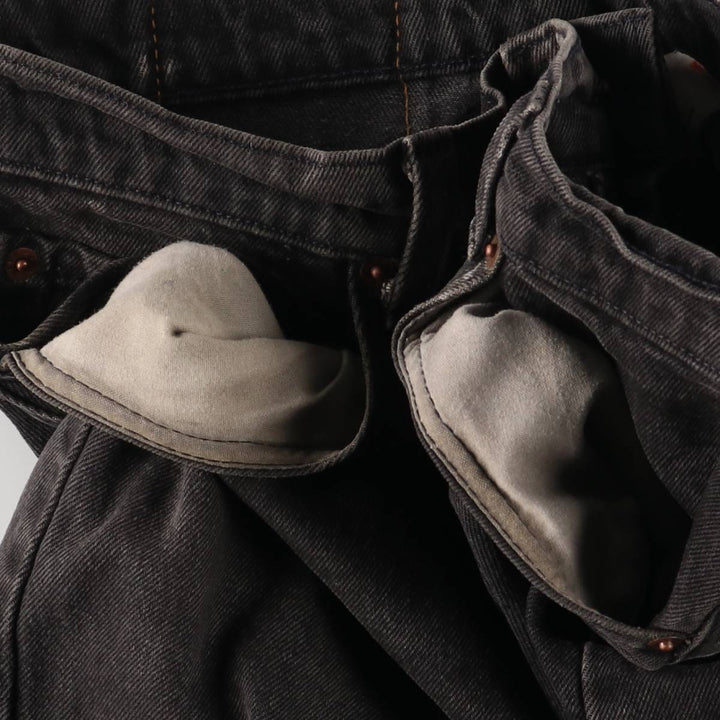 Levi's Authentic Jeans Black Denim Tapered Denim Pants with Zipper Fly unclear black type Vintage Second Hand