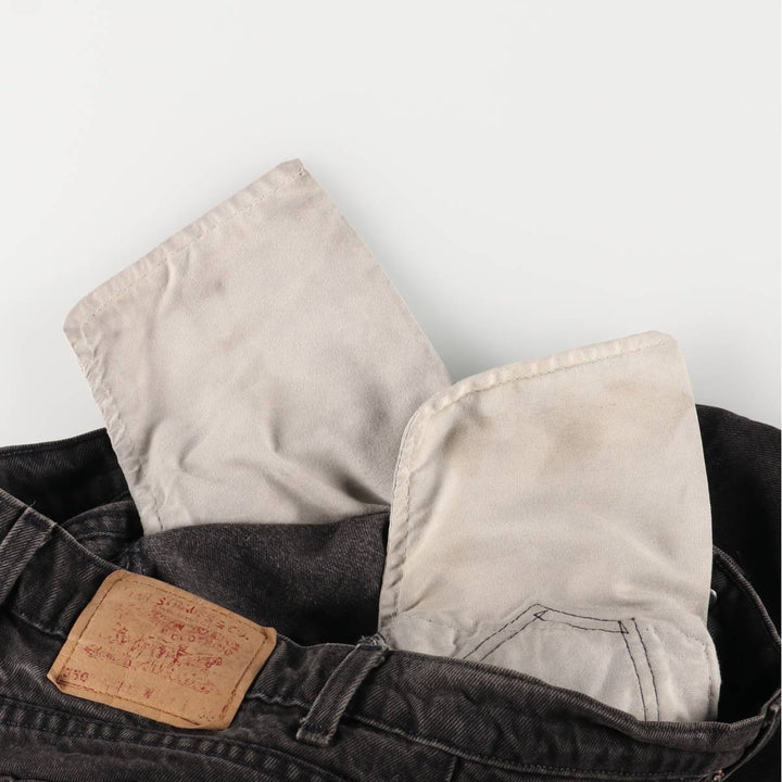 Levi's Authentic Jeans Black Denim Tapered Denim Pants with Zipper Fly unclear black type Vintage Second Hand