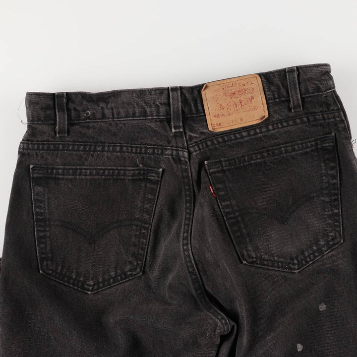 Levi's Authentic Jeans Black Denim Tapered Denim Pants with Zipper Fly unclear black type Vintage Second Hand