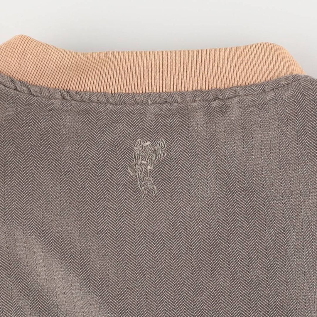 Ashworth Herringbone V-Neck Warm-Up Vest, Men's Size L Rayon Khaki type Vintage Second Hand