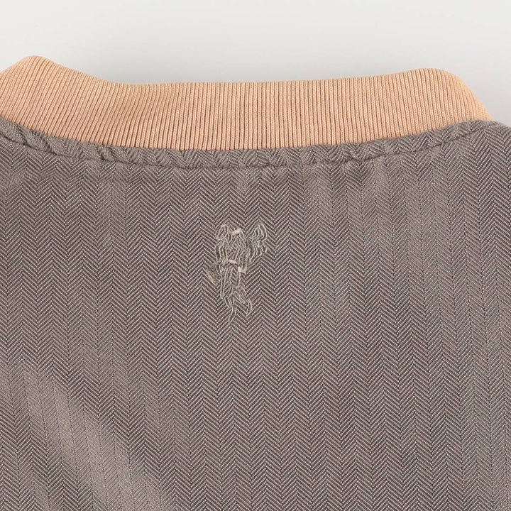 Ashworth Herringbone V-Neck Warm-Up Vest, Men's Size L Rayon Khaki type Vintage Second Hand