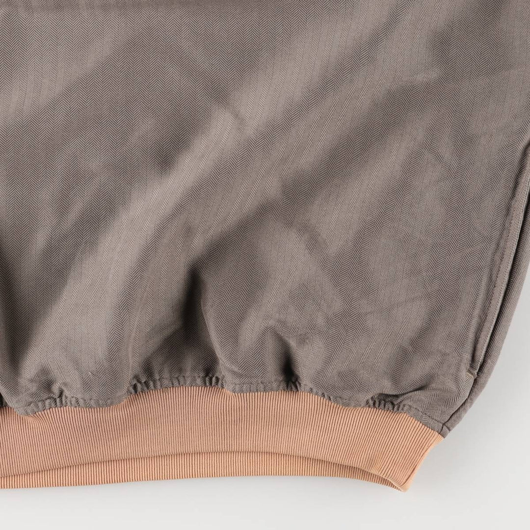 Ashworth Herringbone V-Neck Warm-Up Vest, Men's Size L Rayon Khaki type Vintage Second Hand