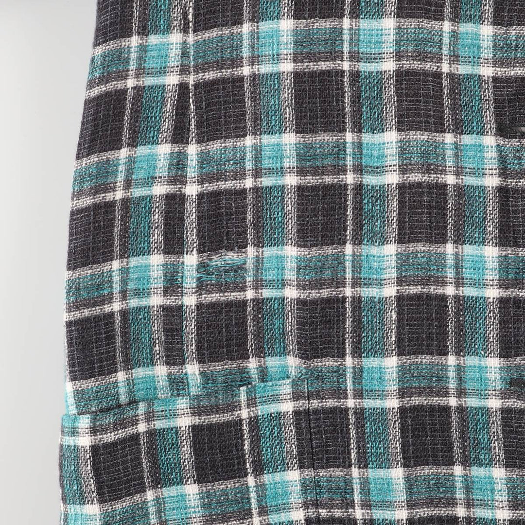 Paul Smith Check Pattern Chesterfield Coat, Made in Italy, Women's Size XS others turquoise blue Vintage Second Hand