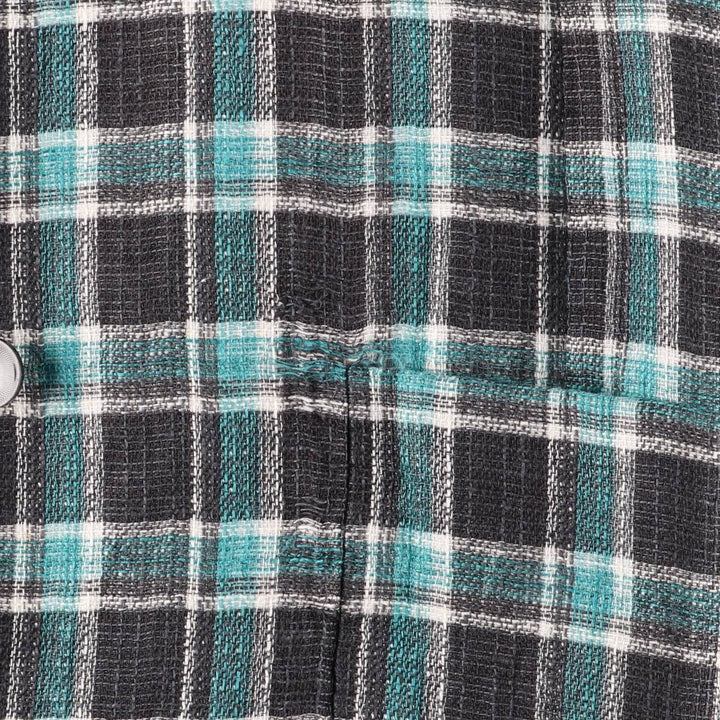 Paul Smith Check Pattern Chesterfield Coat, Made in Italy, Women's Size XS others turquoise blue Vintage Second Hand