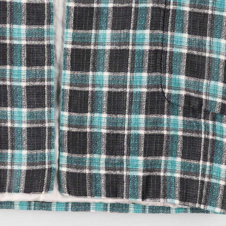 Paul Smith Check Pattern Chesterfield Coat, Made in Italy, Women's Size XS others turquoise blue Vintage Second Hand