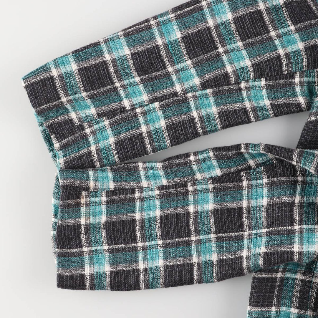 Paul Smith Check Pattern Chesterfield Coat, Made in Italy, Women's Size XS others turquoise blue Vintage Second Hand
