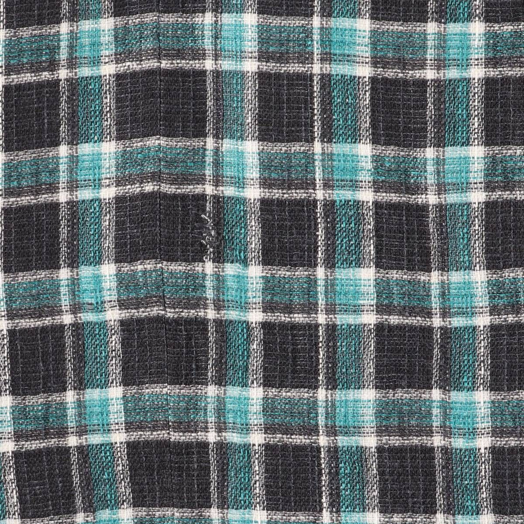 Paul Smith Check Pattern Chesterfield Coat, Made in Italy, Women's Size XS others turquoise blue Vintage Second Hand