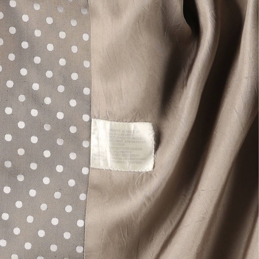 Aquascutum Dot Pattern Balmacaan Coat, Made in Canada, Women's Size Small polyester Beige type Vintage Second Hand