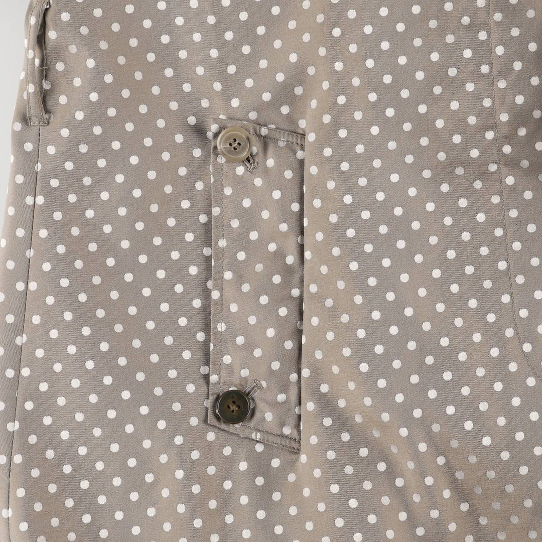 Aquascutum Dot Pattern Balmacaan Coat, Made in Canada, Women's Size Small polyester Beige type Vintage Second Hand
