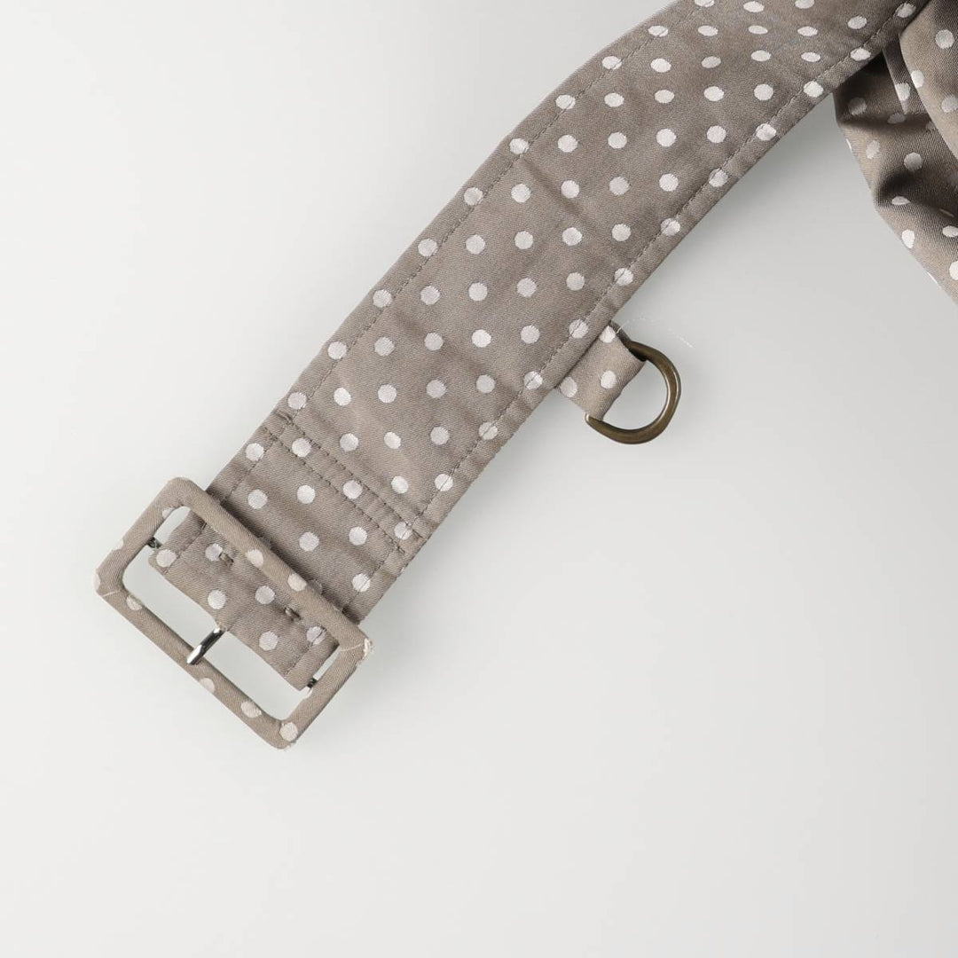 Aquascutum Dot Pattern Balmacaan Coat, Made in Canada, Women's Size Small polyester Beige type Vintage Second Hand