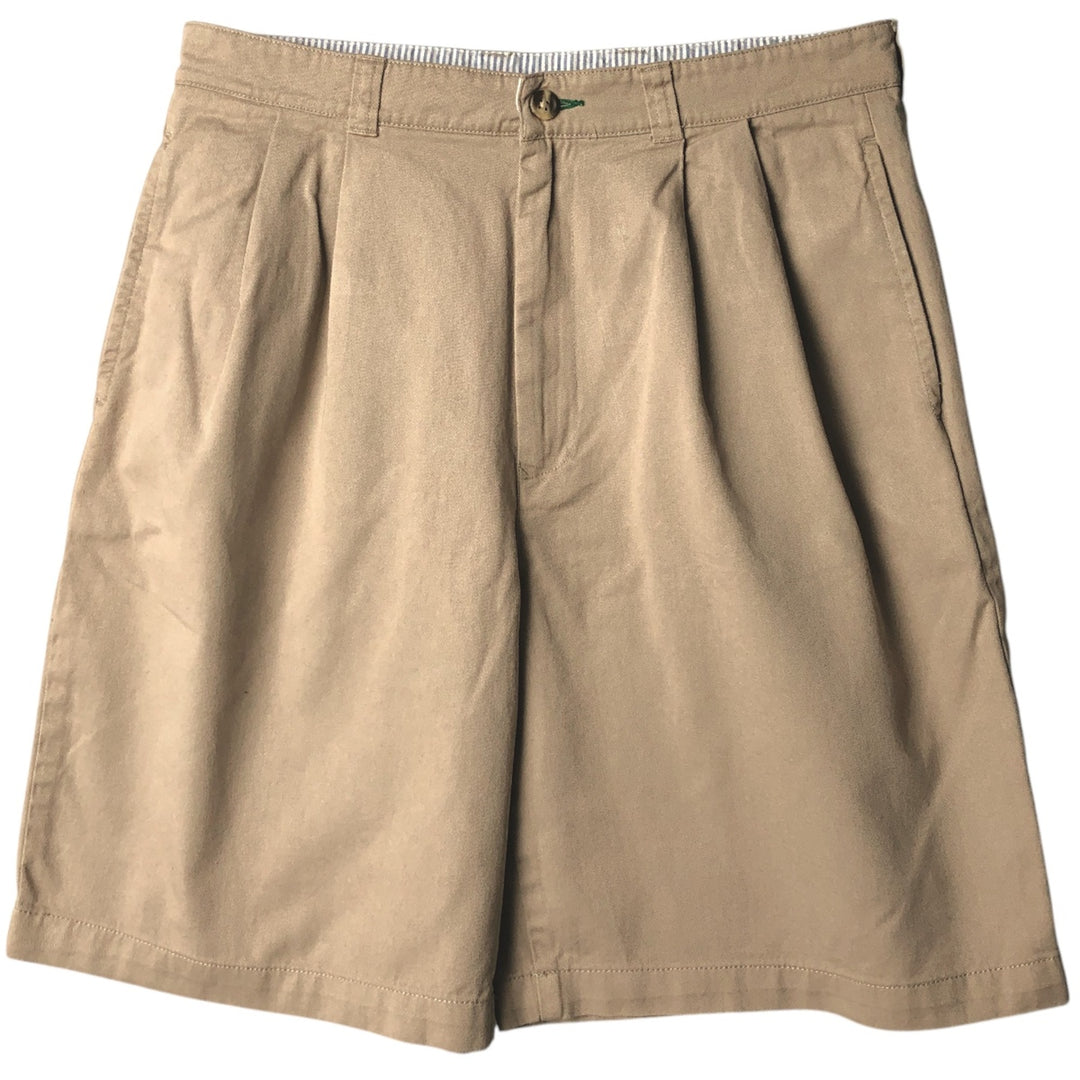 Tommy Hilfiger Two-pleat Chino Shorts, Women's Size L (W30) cotton Beige type Vintage Second Hand