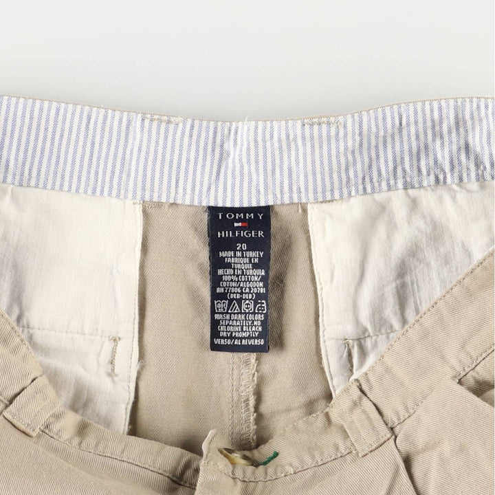 Tommy Hilfiger Two-pleat Chino Shorts, Women's Size L (W30) cotton Beige type Vintage Second Hand