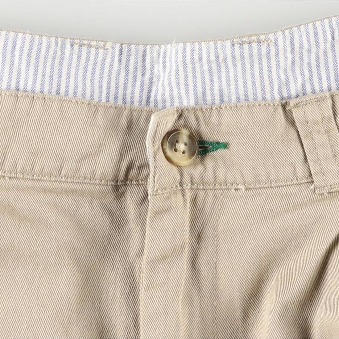 Tommy Hilfiger Two-pleat Chino Shorts, Women's Size L (W30) cotton Beige type Vintage Second Hand