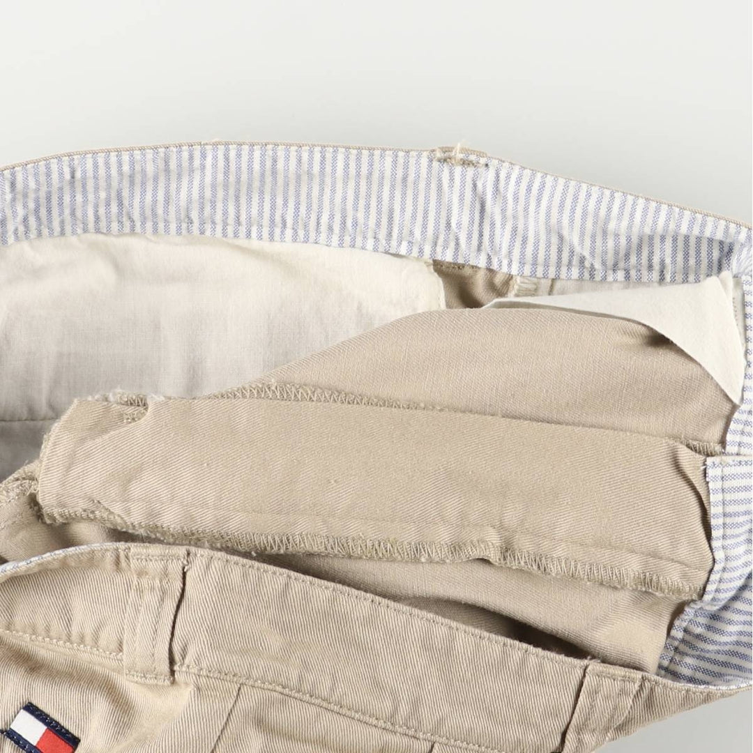 Tommy Hilfiger Two-pleat Chino Shorts, Women's Size L (W30) cotton Beige type Vintage Second Hand