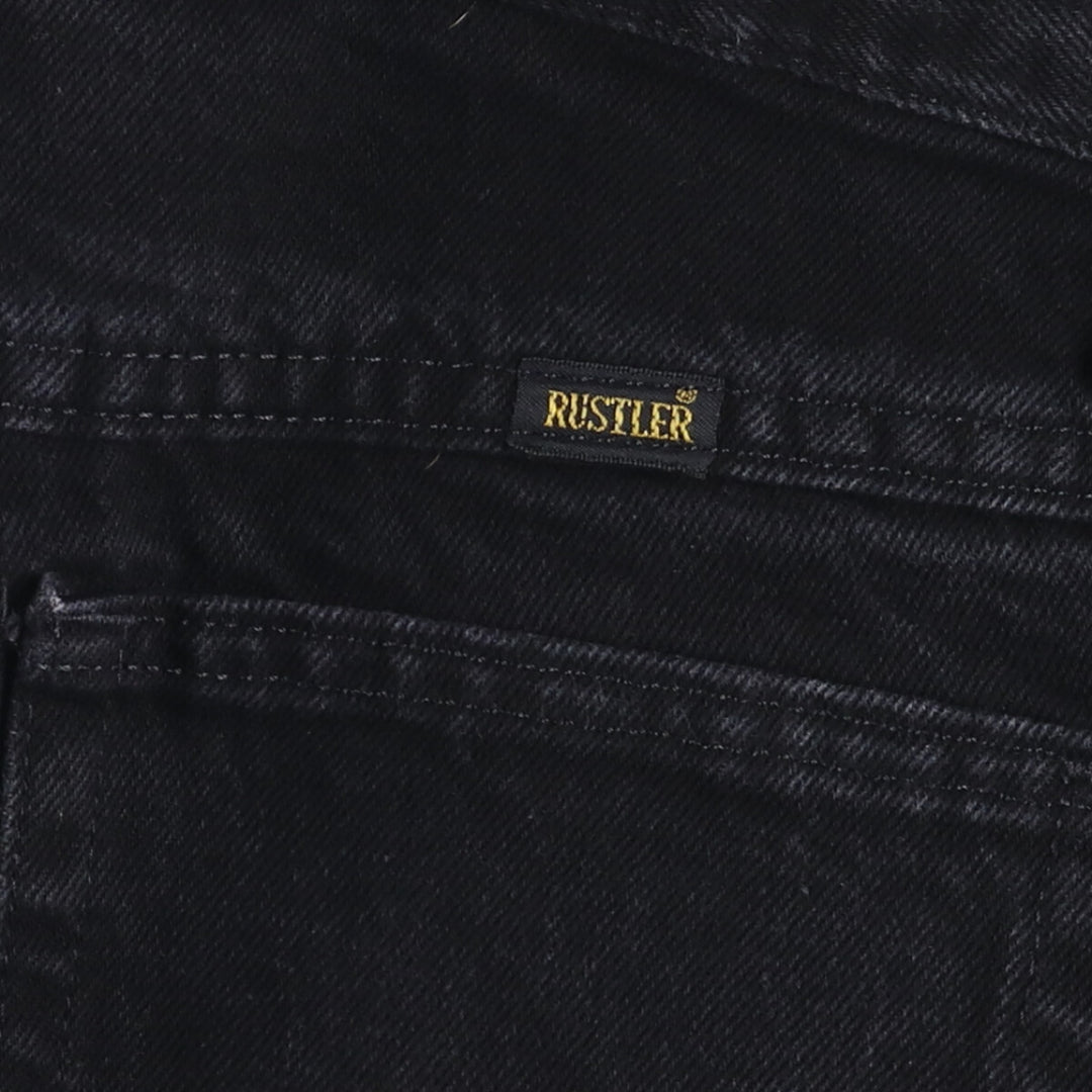 Rustler RUSTLER Straight Denim Pants, Women's Size L (W29) cotton black type Vintage Second Hand