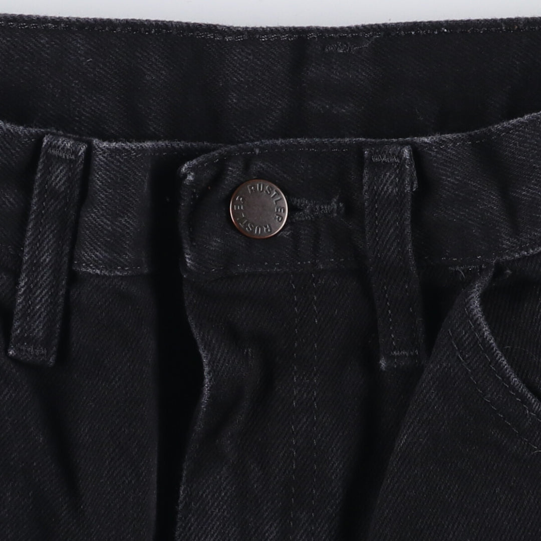 Rustler RUSTLER Straight Denim Pants, Women's Size L (W29) cotton black type Vintage Second Hand