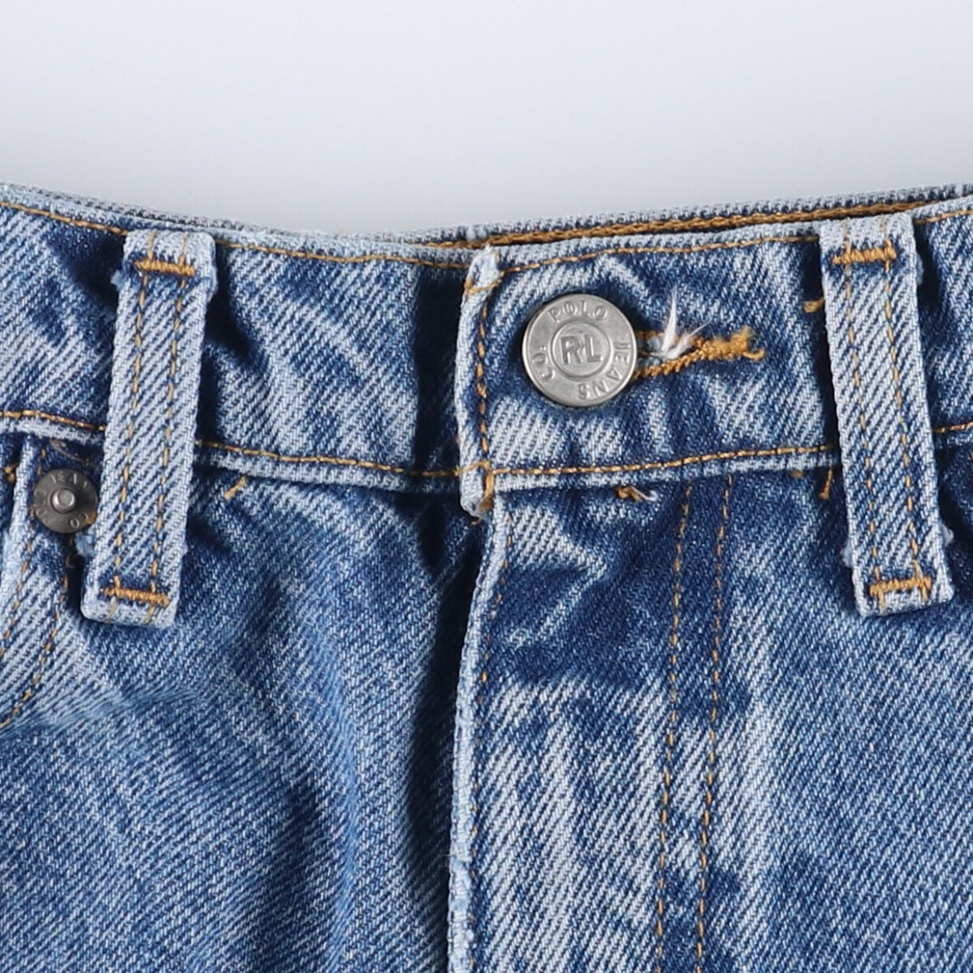 Vintage 90'S Ralph Lauren Polo Jeans Company Relaxed Tapered Denim Pants, Women's Size L (W30) cotton blue type Vintage Second Hand