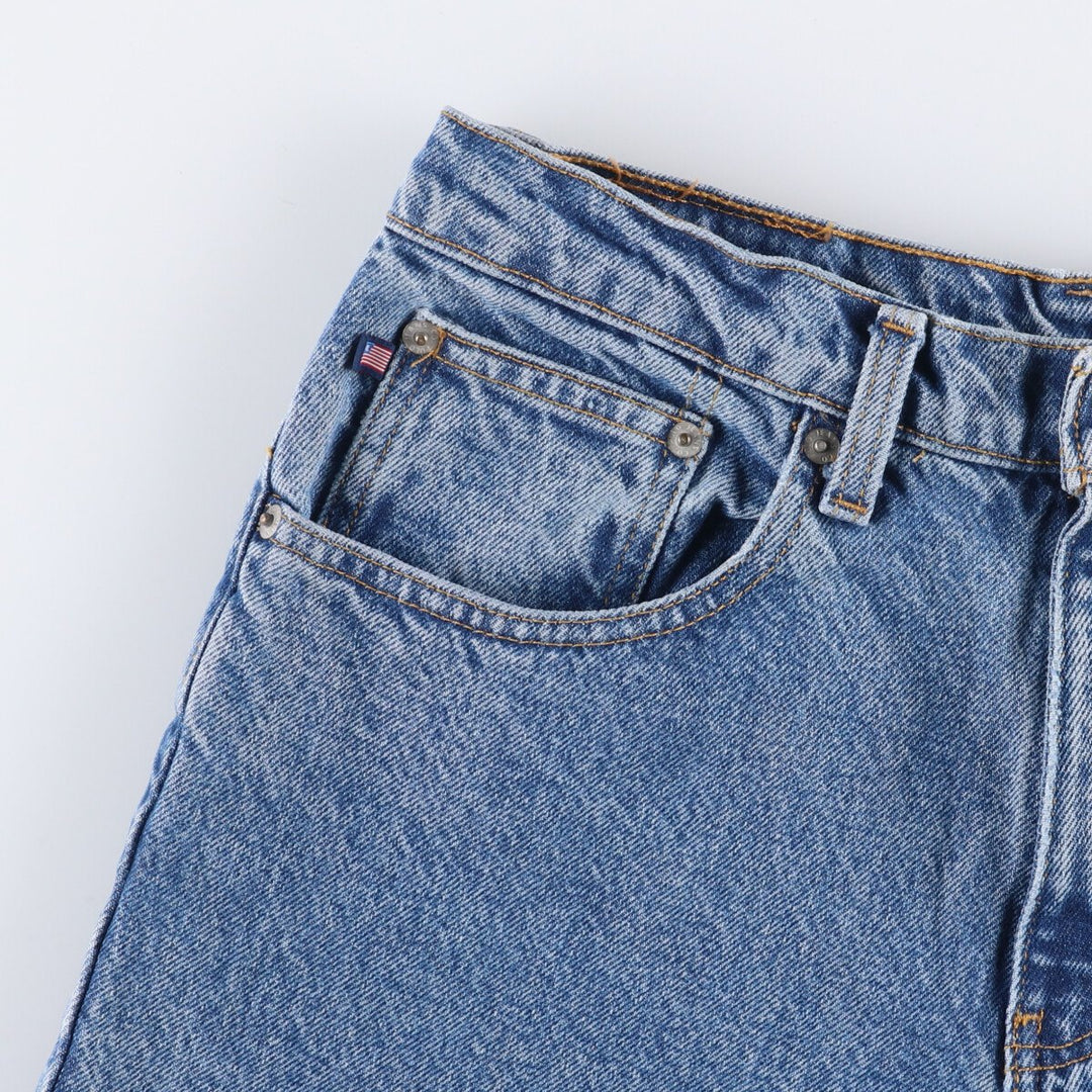 Vintage 90'S Ralph Lauren Polo Jeans Company Relaxed Tapered Denim Pants, Women's Size L (W30) cotton blue type Vintage Second Hand