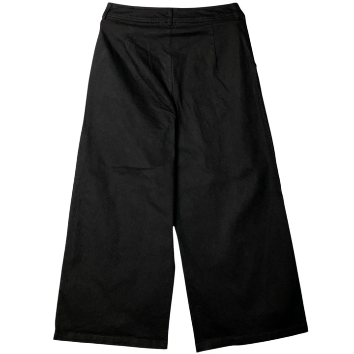 mi ami high-waisted wide-leg pants, women's size M cotton black type Vintage Second Hand