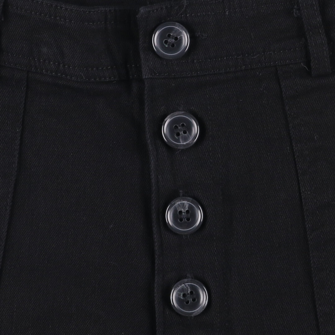 mi ami high-waisted wide-leg pants, women's size M cotton black type Vintage Second Hand