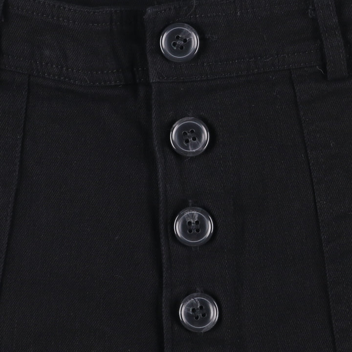 mi ami high-waisted wide-leg pants, women's size M cotton black type Vintage Second Hand