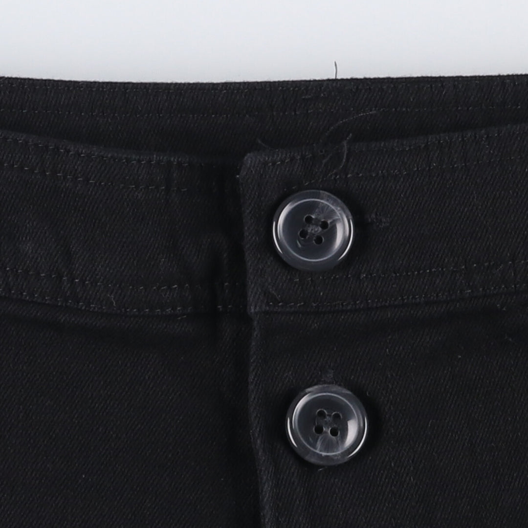 mi ami high-waisted wide-leg pants, women's size M cotton black type Vintage Second Hand