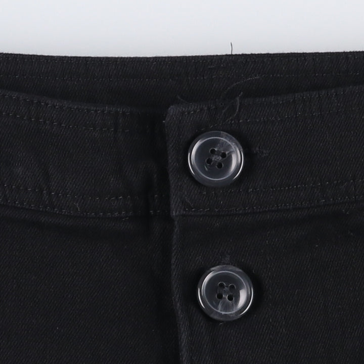 mi ami high-waisted wide-leg pants, women's size M cotton black type Vintage Second Hand