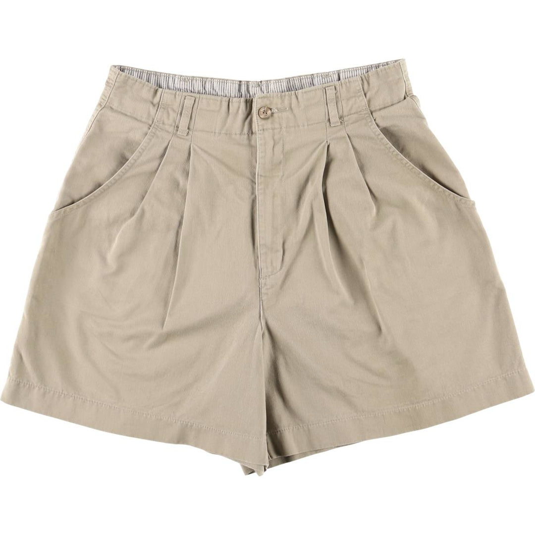 Dockers Two-Pleated Chino Shorts, Women's XL (W32) cotton Beige type Vintage Second Hand