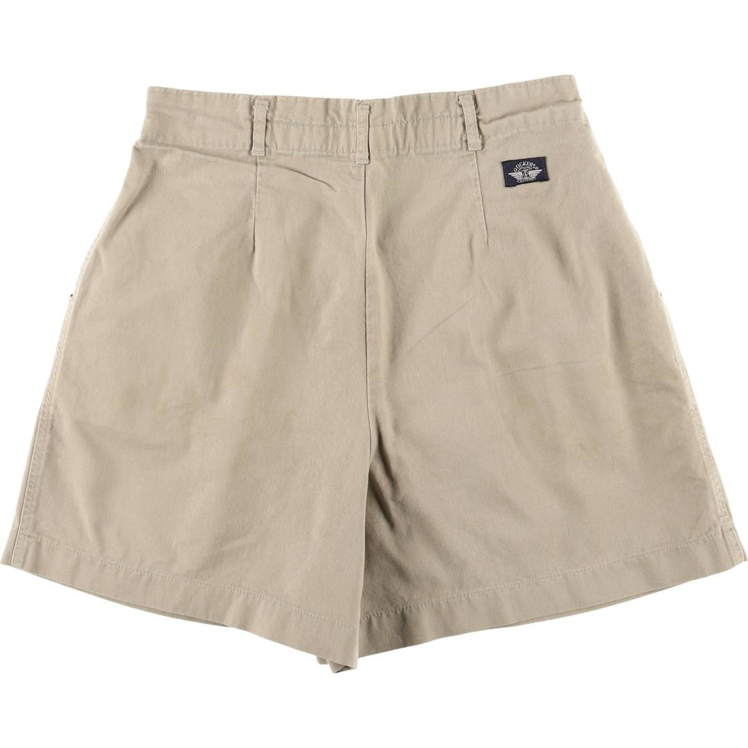 Dockers Two-Pleated Chino Shorts, Women's XL (W32) cotton Beige type Vintage Second Hand