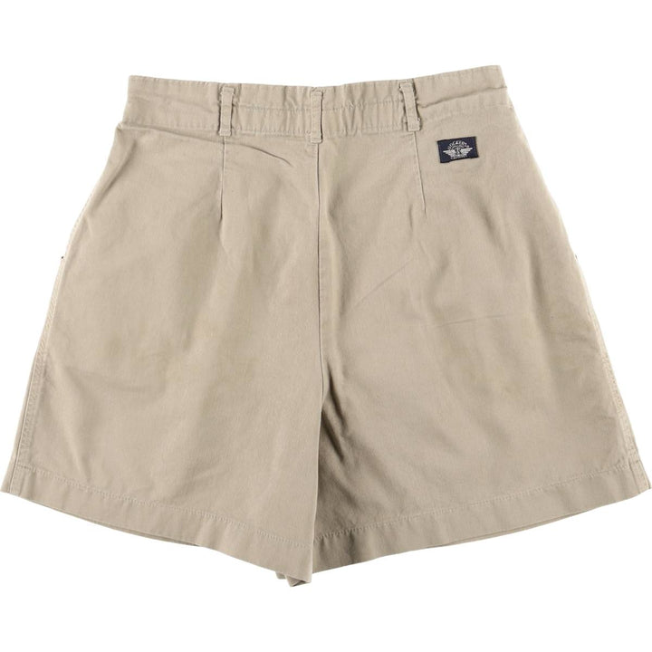 Dockers Two-Pleated Chino Shorts, Women's XL (W32) cotton Beige type Vintage Second Hand