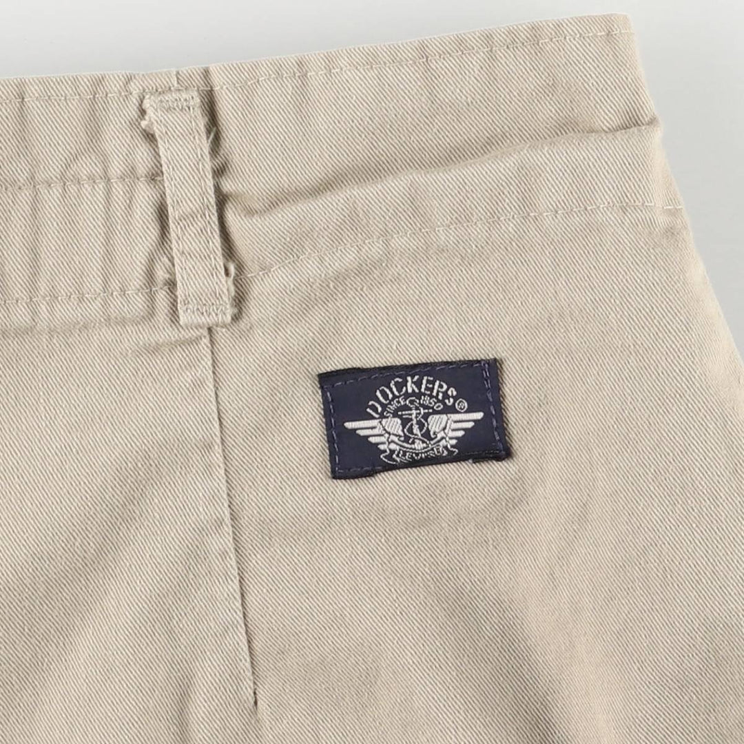 Dockers Two-Pleated Chino Shorts, Women's XL (W32) cotton Beige type Vintage Second Hand