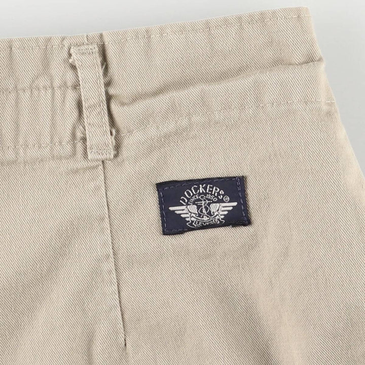 Dockers Two-Pleated Chino Shorts, Women's XL (W32) cotton Beige type Vintage Second Hand