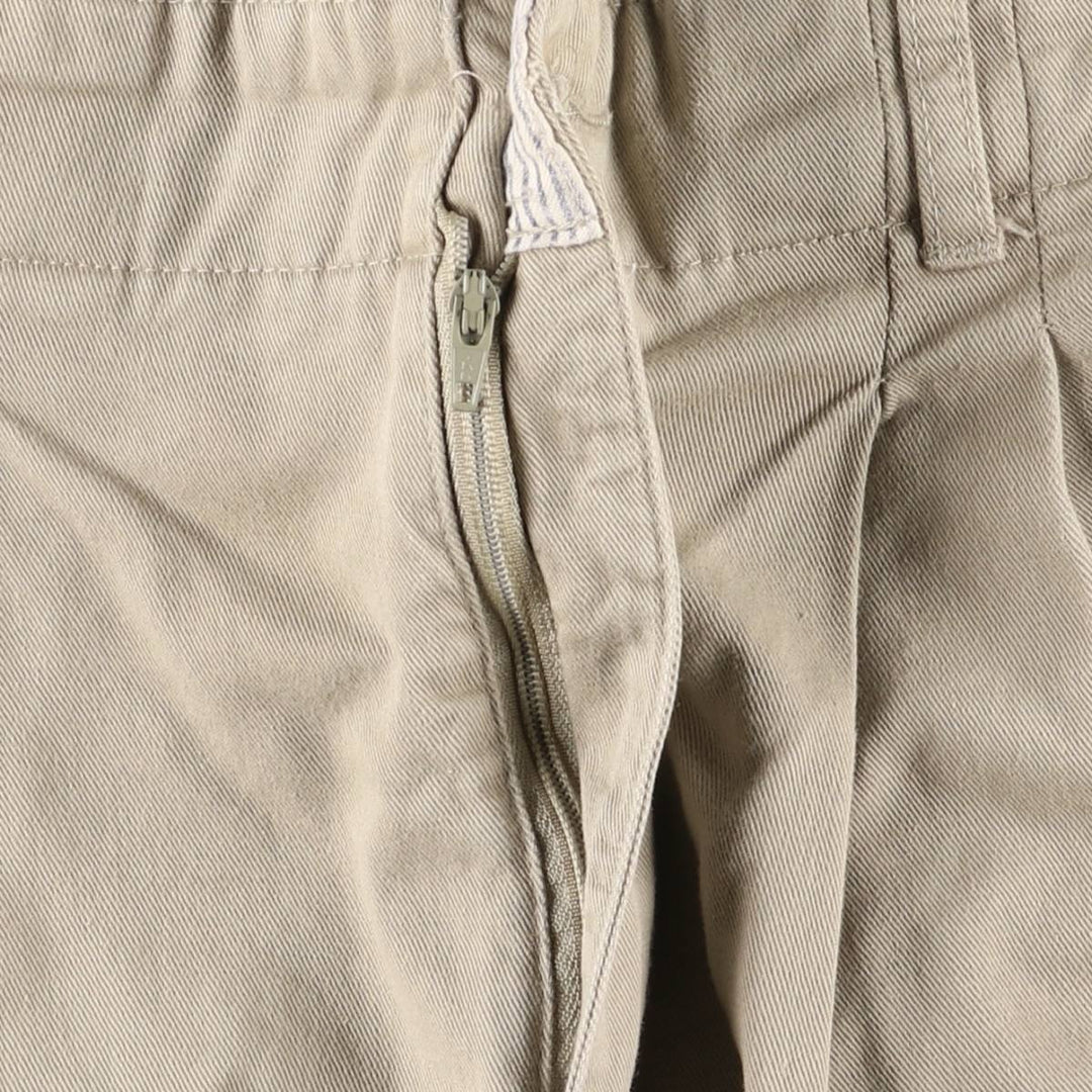 Dockers Two-Pleated Chino Shorts, Women's XL (W32) cotton Beige type Vintage Second Hand