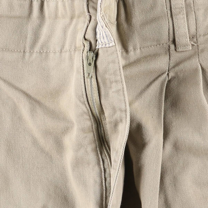 Dockers Two-Pleated Chino Shorts, Women's XL (W32) cotton Beige type Vintage Second Hand