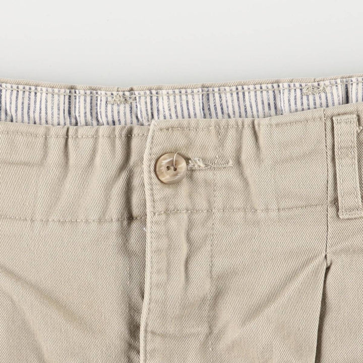 Dockers Two-Pleated Chino Shorts, Women's XL (W32) cotton Beige type Vintage Second Hand