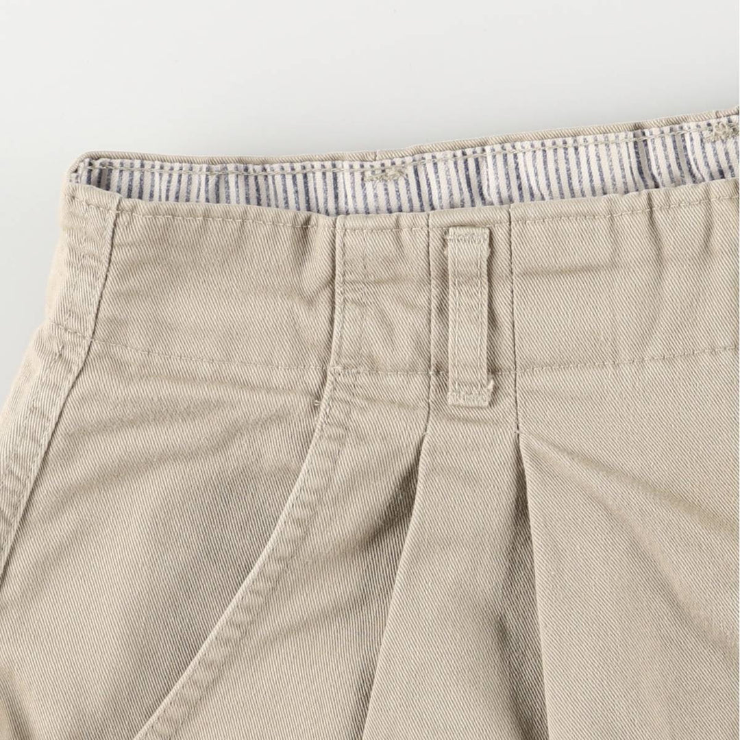 Dockers Two-Pleated Chino Shorts, Women's XL (W32) cotton Beige type Vintage Second Hand