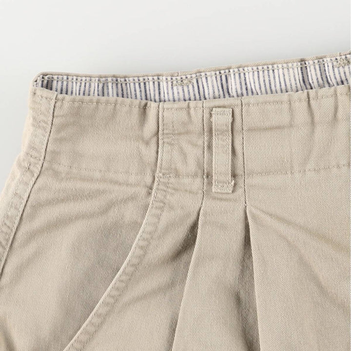 Dockers Two-Pleated Chino Shorts, Women's XL (W32) cotton Beige type Vintage Second Hand