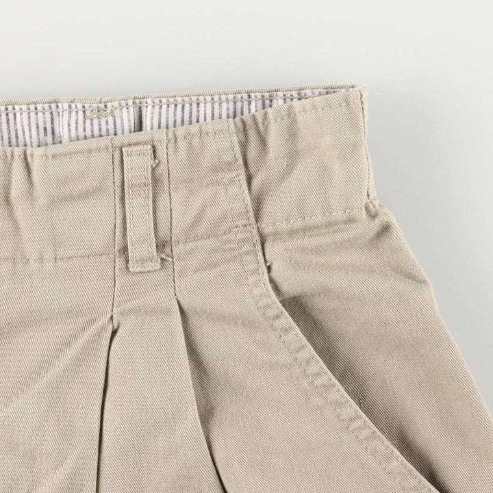 Dockers Two-Pleated Chino Shorts, Women's XL (W32) cotton Beige type Vintage Second Hand