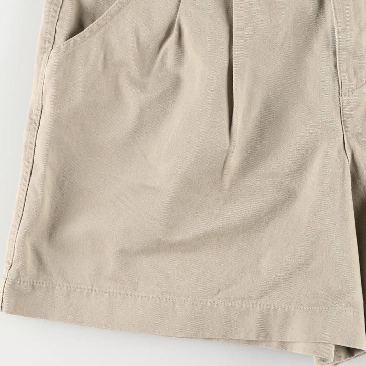 Dockers Two-Pleated Chino Shorts, Women's XL (W32) cotton Beige type Vintage Second Hand