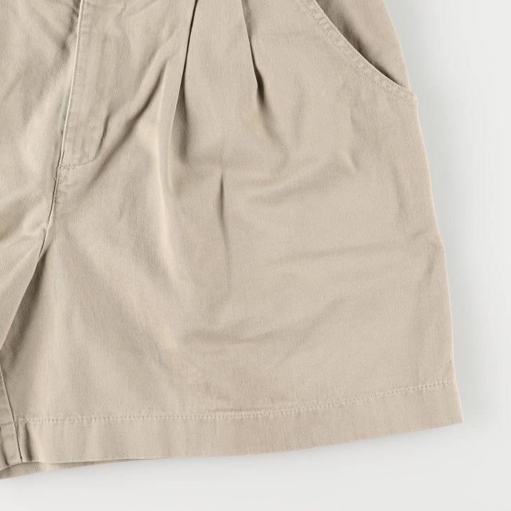 Dockers Two-Pleated Chino Shorts, Women's XL (W32) cotton Beige type Vintage Second Hand