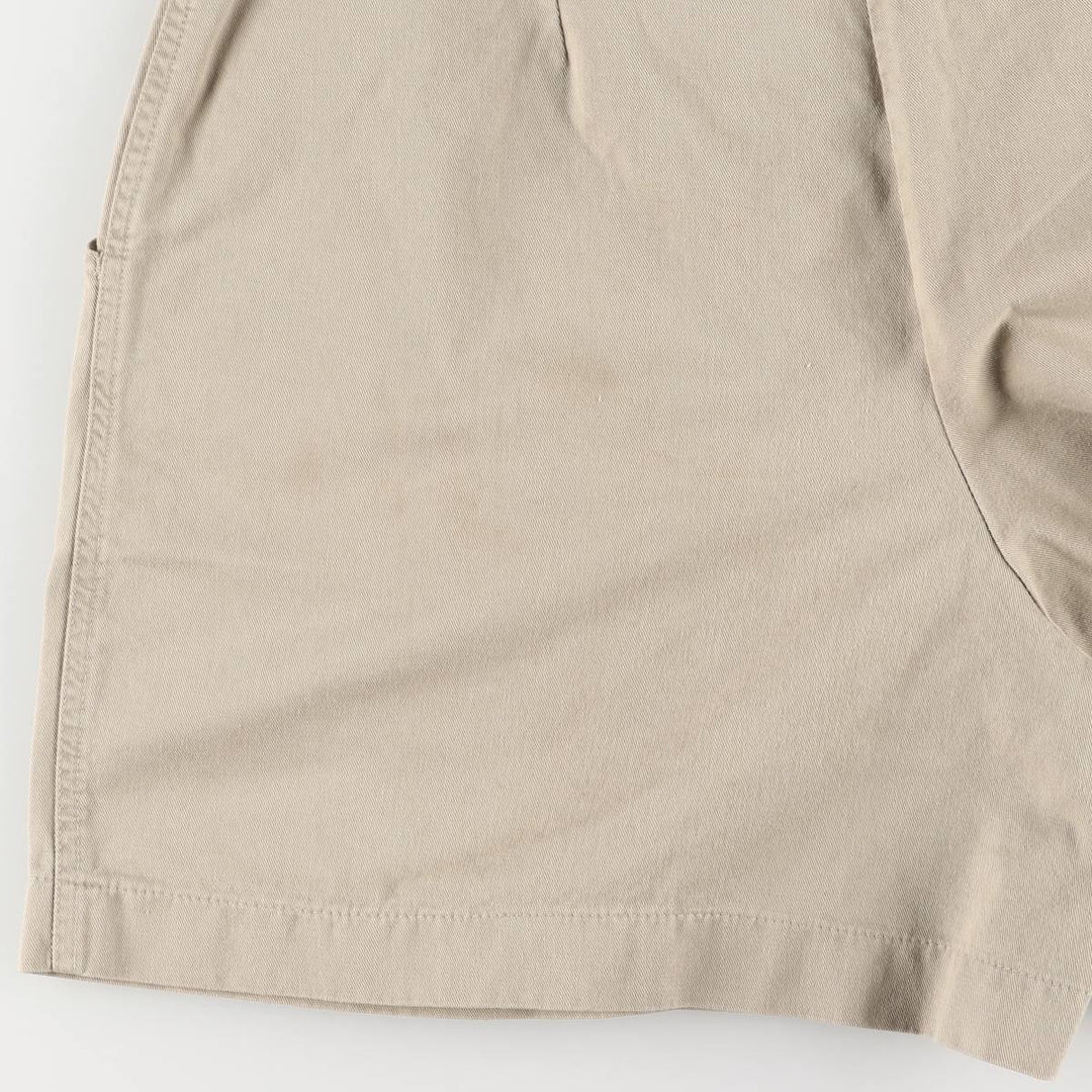 Dockers Two-Pleated Chino Shorts, Women's XL (W32) cotton Beige type Vintage Second Hand