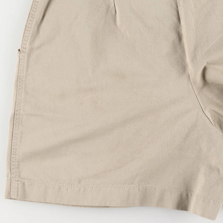 Dockers Two-Pleated Chino Shorts, Women's XL (W32) cotton Beige type Vintage Second Hand