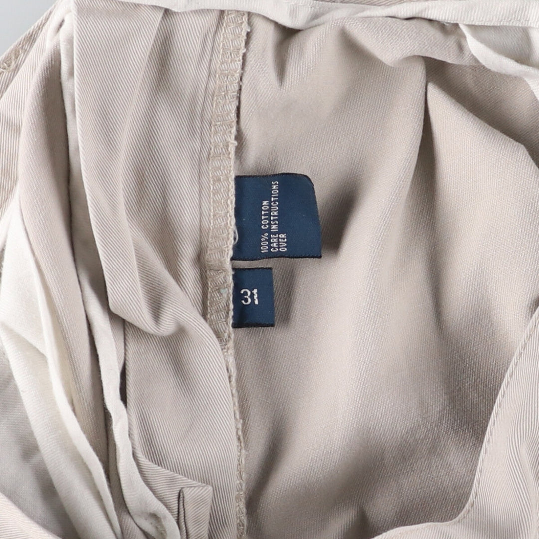 Ralph Lauren POLO by Ralph Lauren ANDREW SHORT Two-pleat Chino Shorts, Women's XL (W31) cotton Beige type Vintage Second Hand