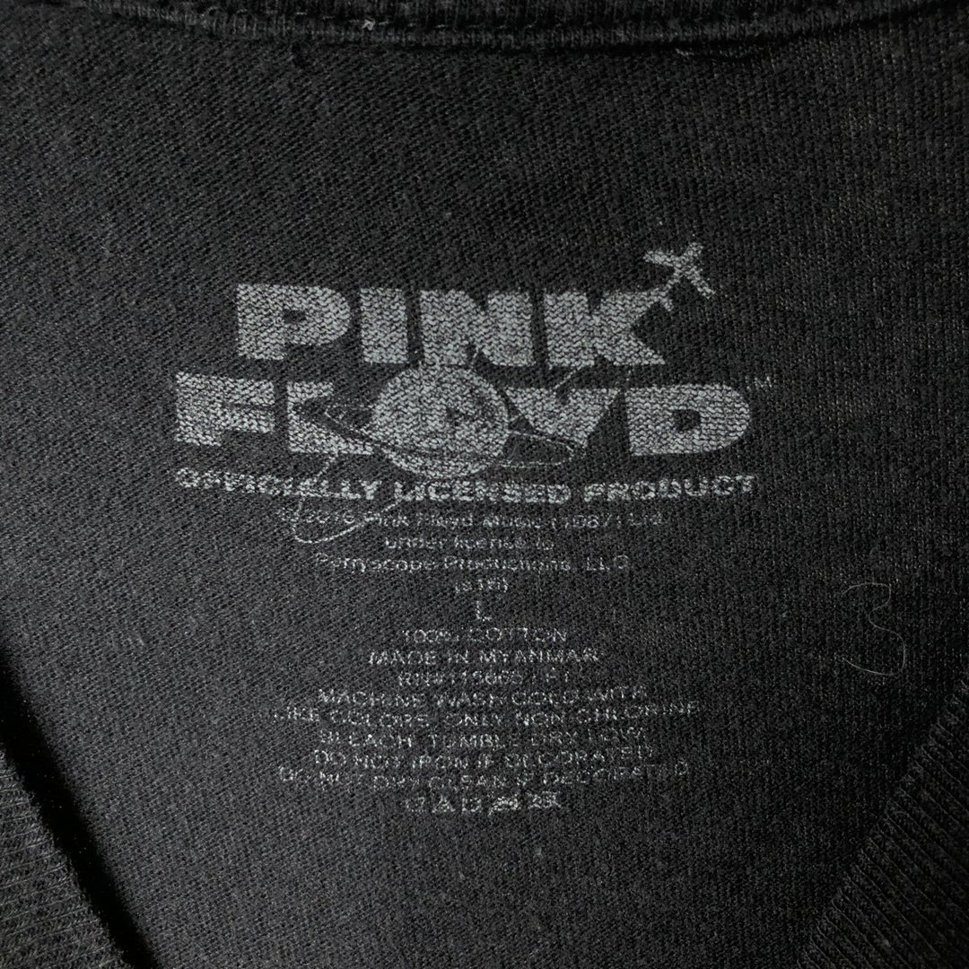 PINK FLOYD Pink Floyd Band T-shirt Band T Men's L size cotton black type Vintage Second Hand