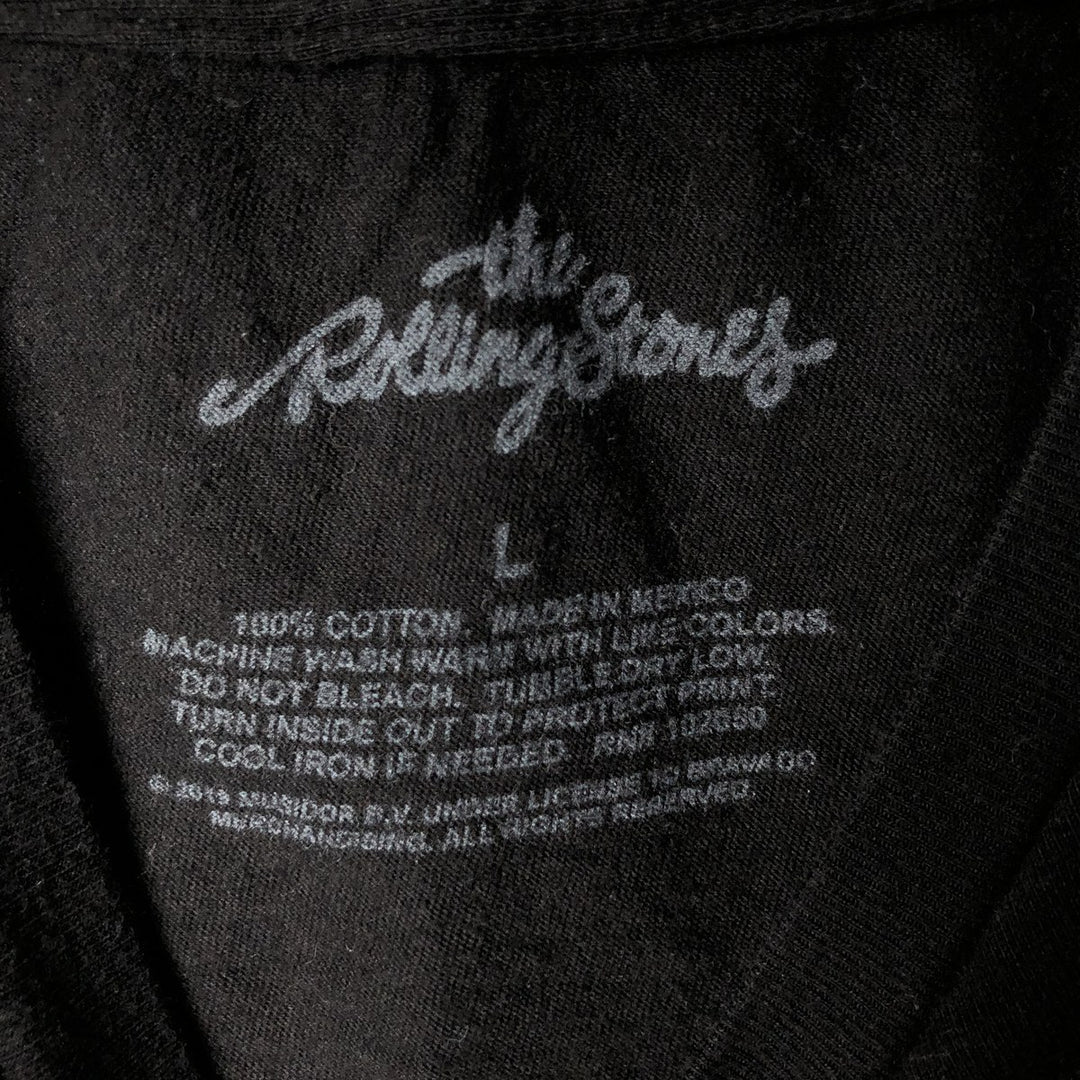 The Rolling Stones Band T-shirt, Band T, Men's L size cotton black type Vintage Second Hand