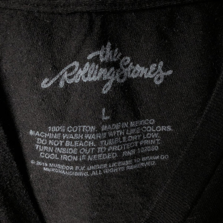 The Rolling Stones Band T-shirt, Band T, Men's L size cotton black type Vintage Second Hand
