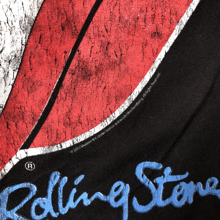 The Rolling Stones Band T-shirt, Band T, Men's L size cotton black type Vintage Second Hand