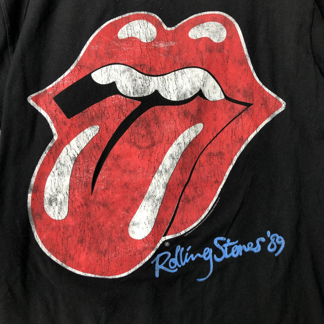 The Rolling Stones Band T-shirt, Band T, Men's L size cotton black type Vintage Second Hand