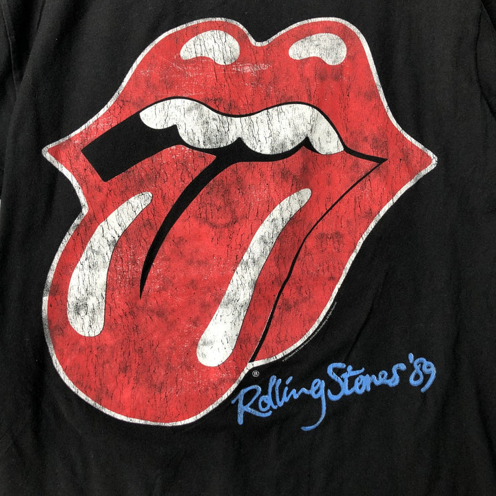 The Rolling Stones Band T-shirt, Band T, Men's L size cotton black type Vintage Second Hand